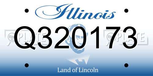 Q320173 Illinois License Plate