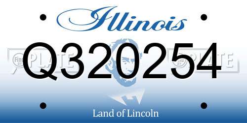 Q320254 Illinois License Plate