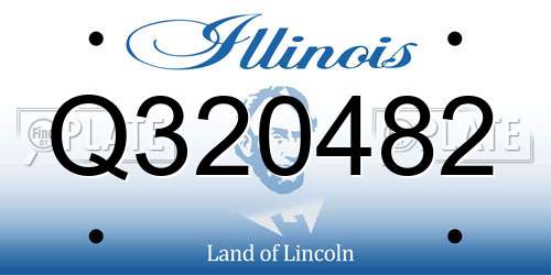 Q320482 Illinois License Plate