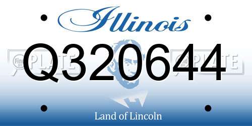Q320644 Illinois License Plate