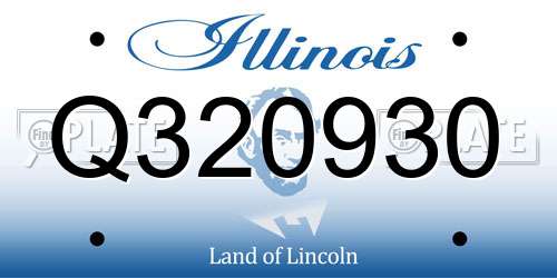 Q320930 Illinois License Plate