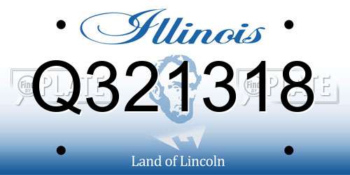 Q321318 Illinois License Plate