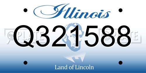 Q321588 Illinois License Plate
