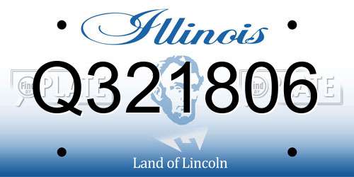 Q321806 Illinois License Plate