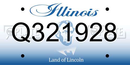 Q321928 Illinois License Plate