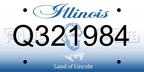 Q321984 Illinois License Plate