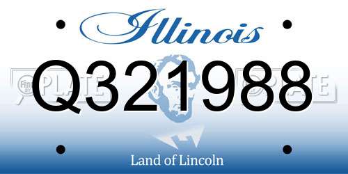Q321988 Illinois License Plate