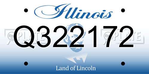 Q322172 Illinois License Plate