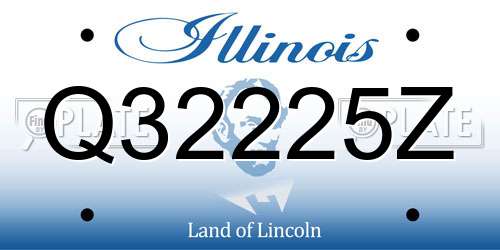 Q32225Z Illinois License Plate