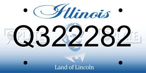 Q322282 Illinois License Plate