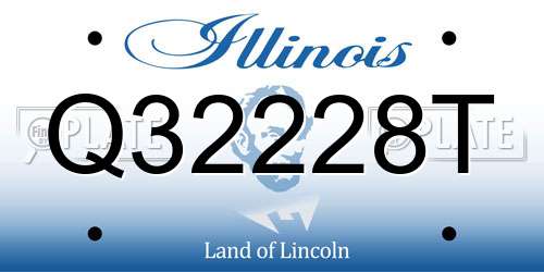 Q32228T Illinois License Plate