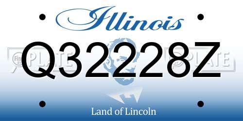 Q32228Z Illinois License Plate