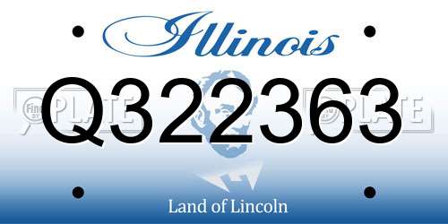 Q322363 Illinois License Plate