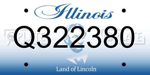 Q322380 Illinois License Plate