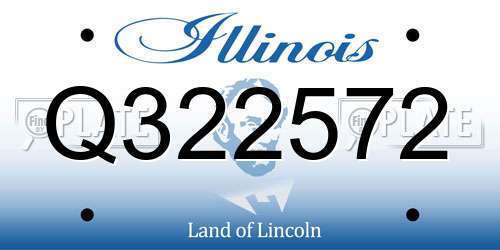 Q322572 Illinois License Plate