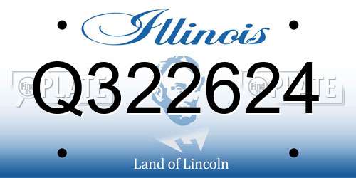 Q322624 Illinois License Plate