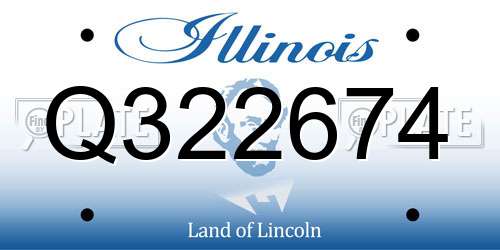 Q322674 Illinois License Plate