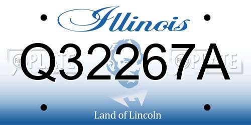 Q32267A Illinois License Plate
