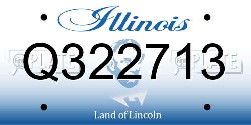 Q322713 Illinois License Plate