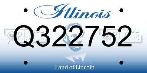 Q322752 Illinois License Plate
