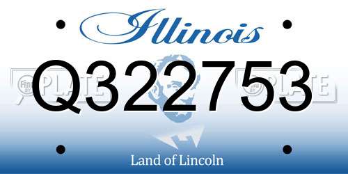 Q322753 Illinois License Plate