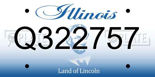 Q322757 Illinois License Plate