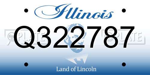 Q322787 Illinois License Plate