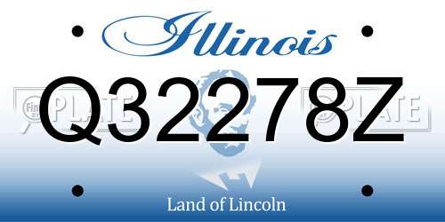 Q32278Z Illinois License Plate