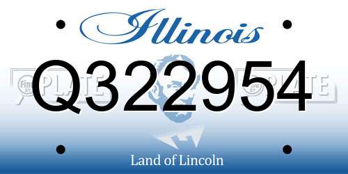 Q322954 Illinois License Plate