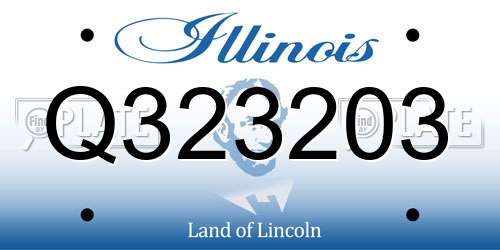 Q323203 Illinois License Plate