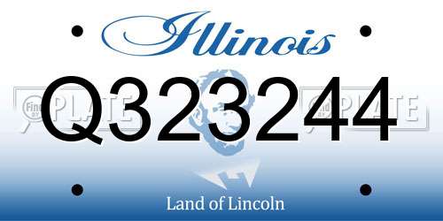 Q323244 Illinois License Plate