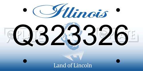 Q323326 Illinois License Plate