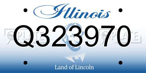 Q323970 Illinois License Plate