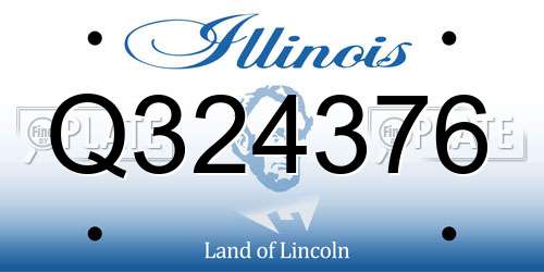 Q324376 Illinois License Plate