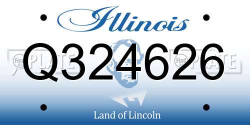 Q324626 Illinois License Plate