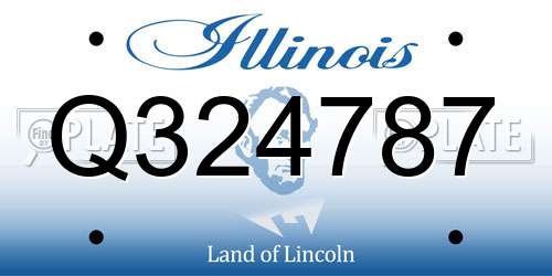 Q324787 Illinois License Plate