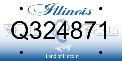 Q324871 Illinois License Plate