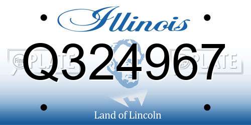 Q324967 Illinois License Plate