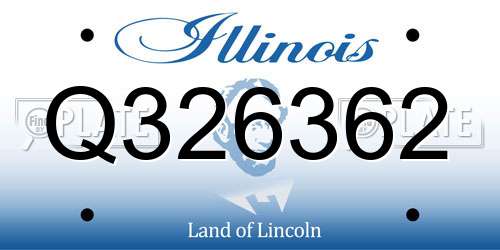 Q326362 Illinois License Plate