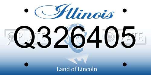 Q326405 Illinois License Plate