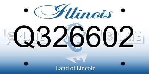 Q326602 Illinois License Plate
