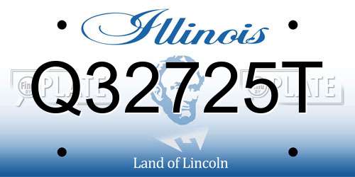 Q32725T Illinois License Plate