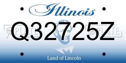 Q32725Z Illinois License Plate