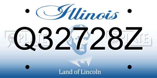 Q32728Z Illinois License Plate