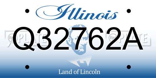 Q32762A Illinois License Plate