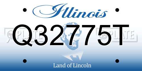 Q32775T Illinois License Plate