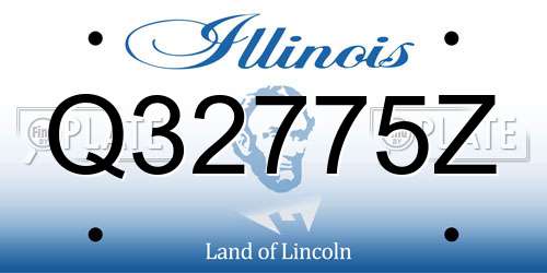 Q32775Z Illinois License Plate