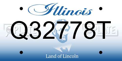 Q32778T Illinois License Plate