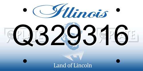 Q329316 Illinois License Plate