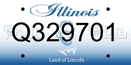 Q329701 Illinois License Plate